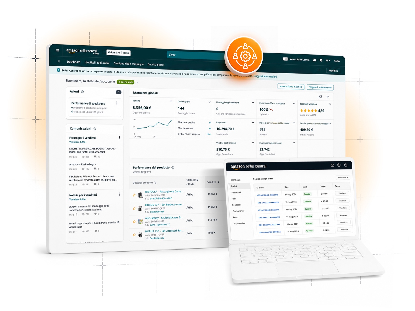 Gestione dell'account Amazon